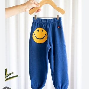 Kids Aviator Nation Smiley Face sweatpants